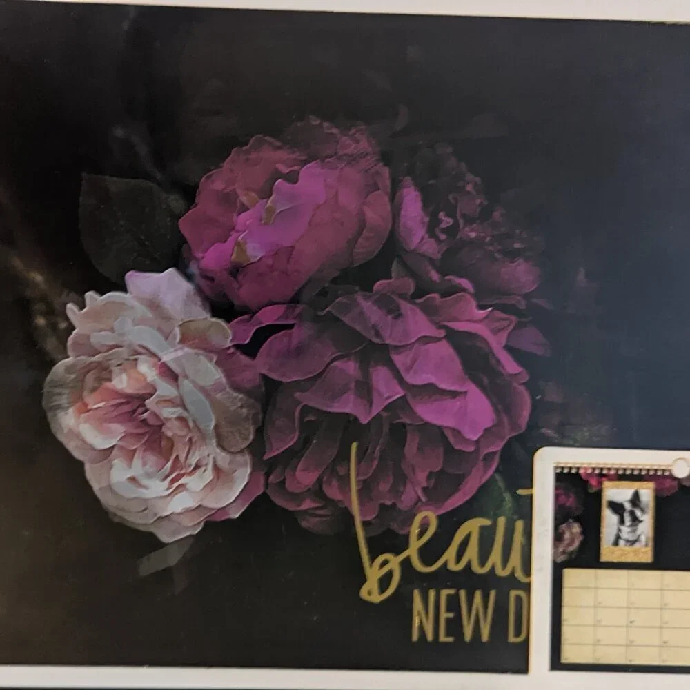 NWT Heidi Swapp 'Beautiful New Day' Roses Floral Undated Desk Flip Calendar NEW